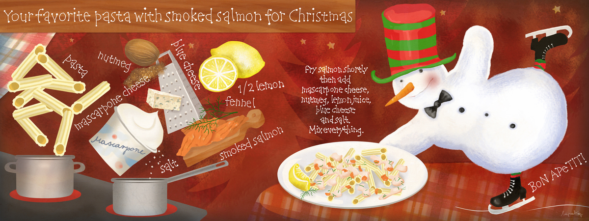 Pasta with Smoked Salmon by Patrycja Wróbel