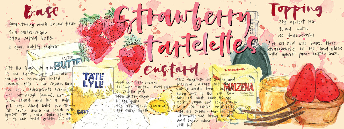 Strawberry Tartelettes by Caroline Christen