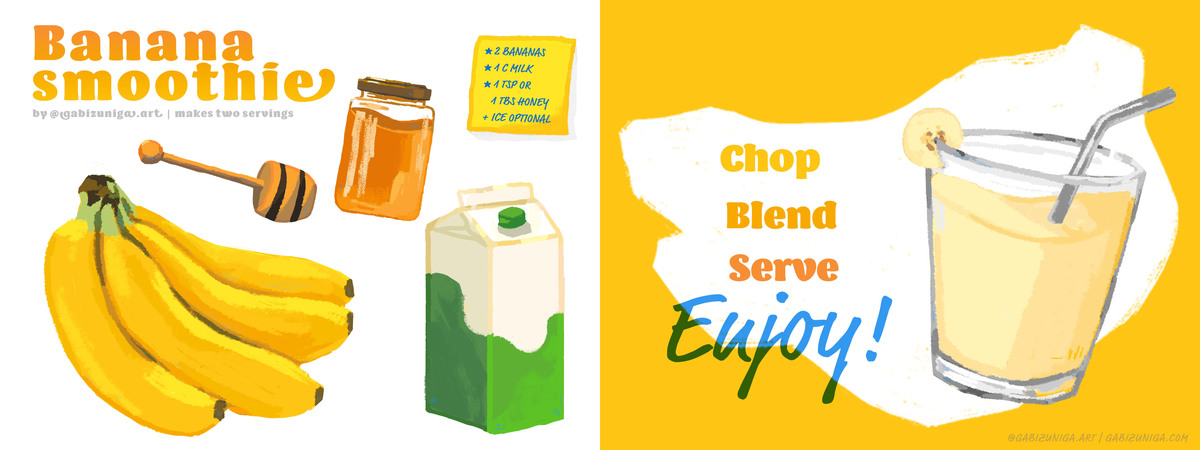 easy banana smoothie by Gabi Zuniga