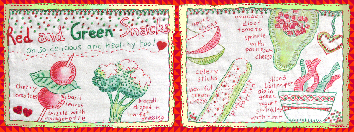 Red and Green Snacks by Sharon Mann