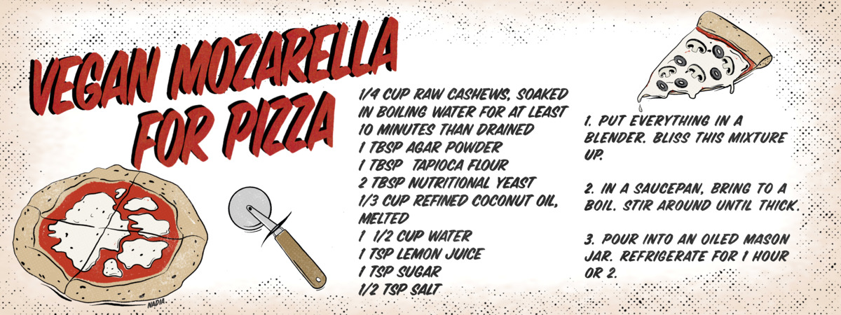 Vegan Mozzarella for Pizza by Nadia Di Fiore
