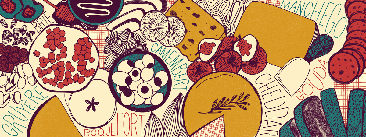 Funky Cheese Plate by Jess Fimbel Willis