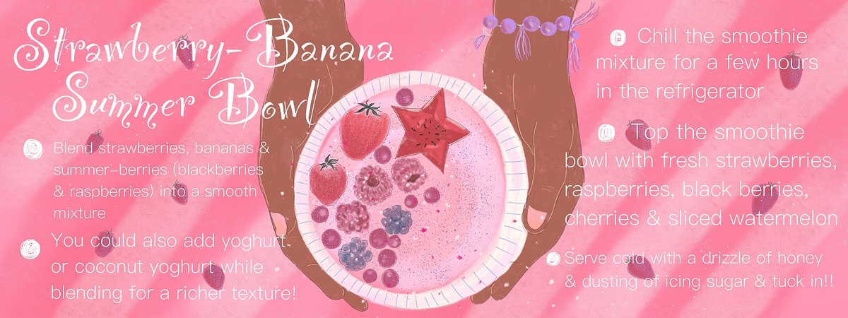 Strawberry-Banana Smoothie Bowl by Hasika Suresh