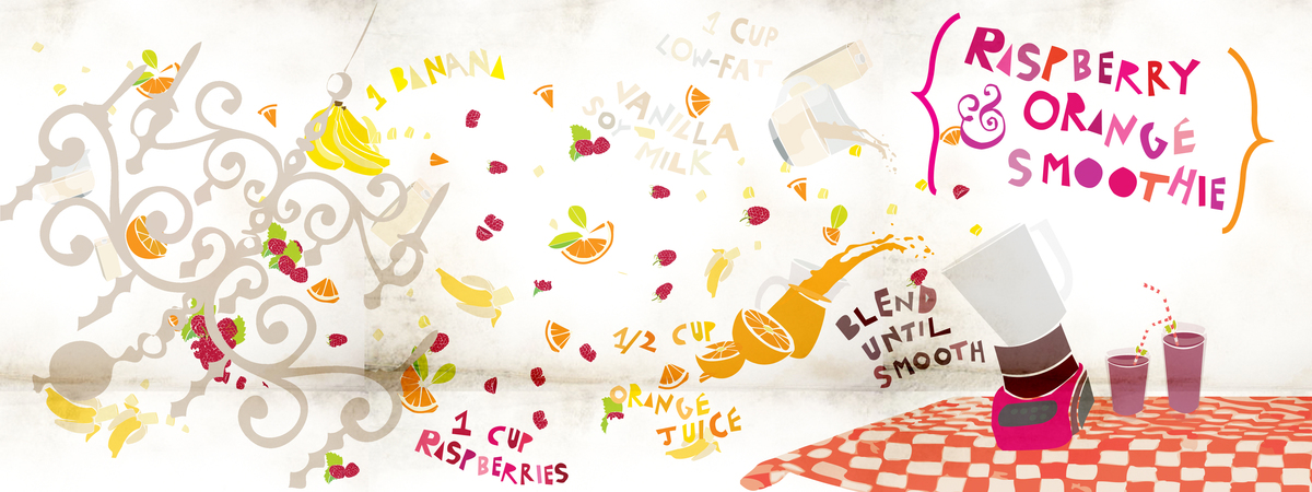Raspberry & Orange Smoothie by Khyati Trehan