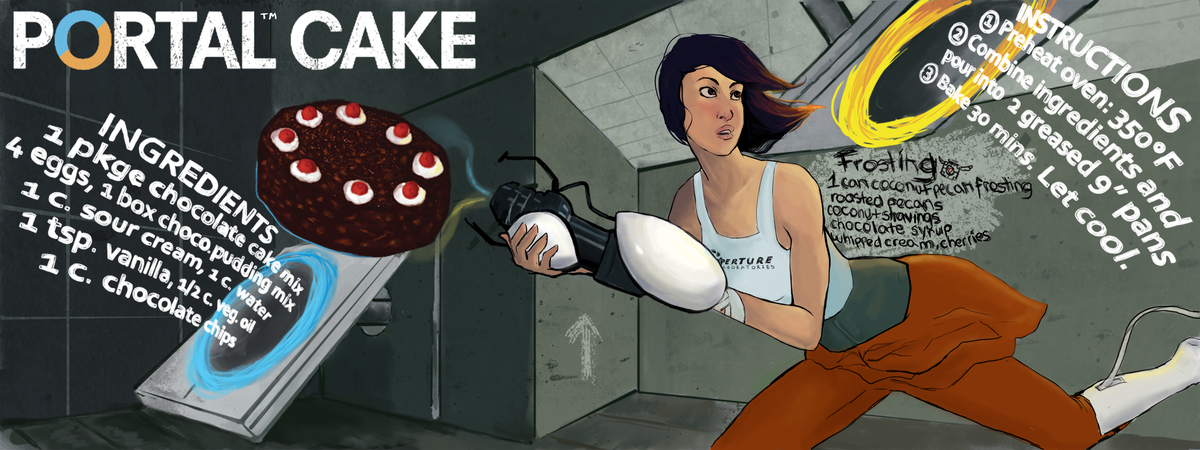 Portal Cake by Alyssa Maynard