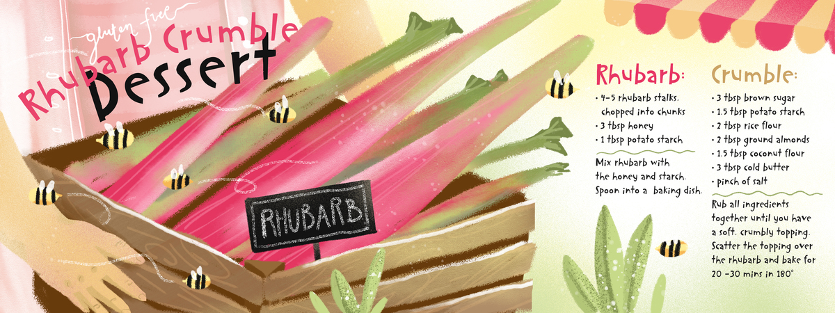 Rhubarb Crumble by Beata Zurawska