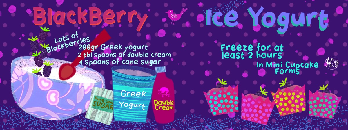Blackberry Ice Yogurt by Anita Perez
