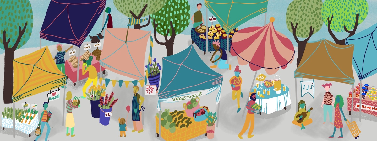 Homegrown Happiness: The Farmer's Market by Nic Hahn