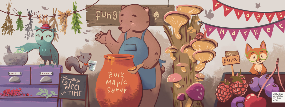 Farmer's Market In The Forest by Catarina Oliveira