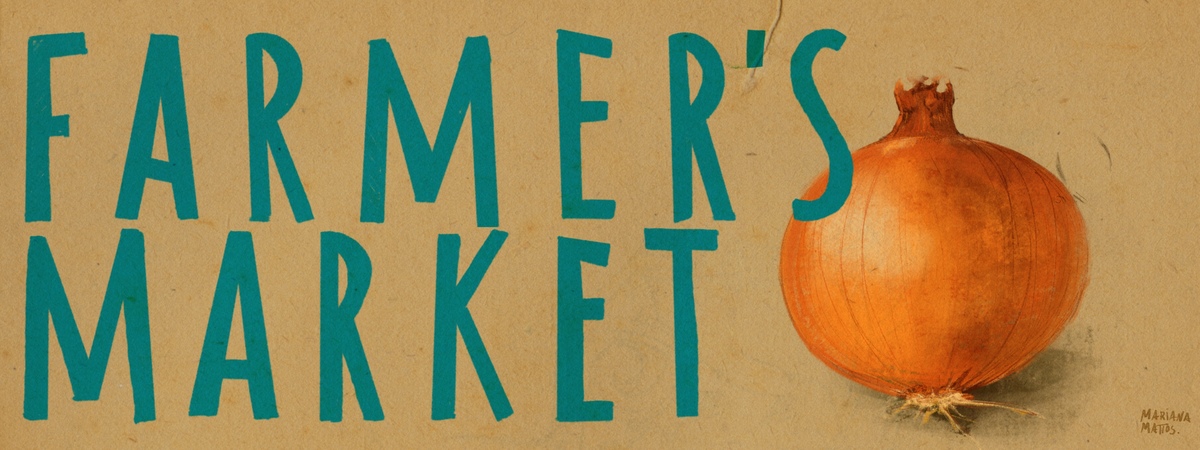 Farmer´s market onions by Mariana Mattos