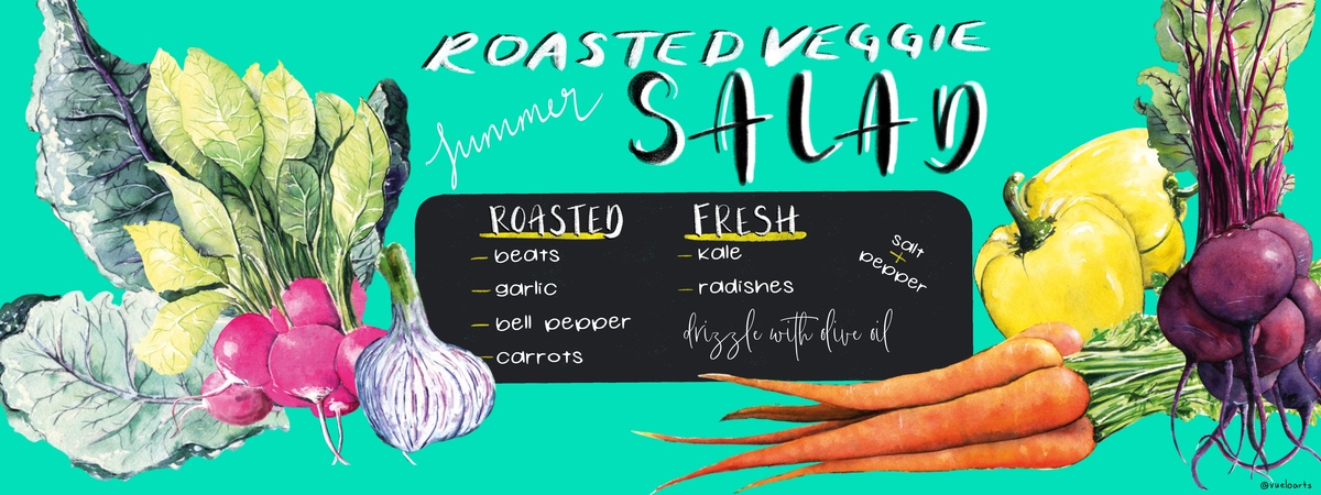 Roasted Vegetable Summer Salad Recipe by Robin
