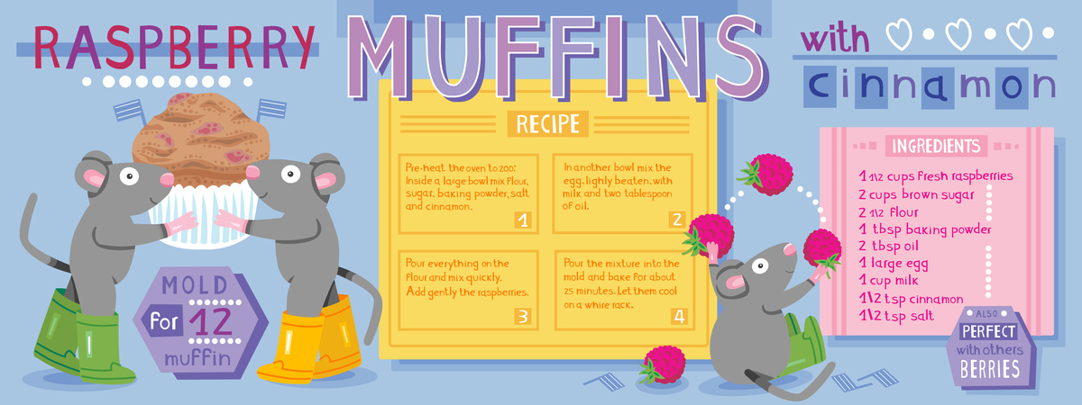 Raspberry muffins with cinnamon by Sara Tassan Mazzocco