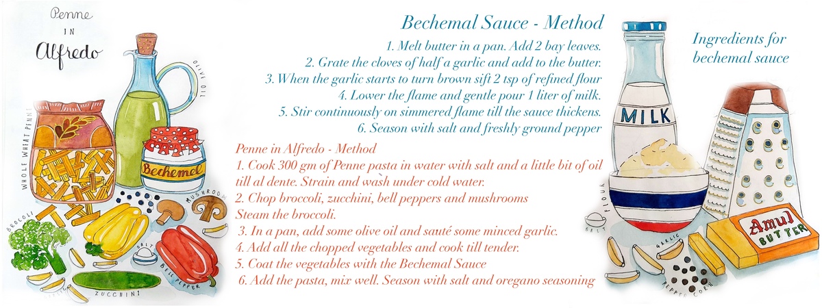 Penne in Alfredo Sauce by Chronicles of the Broken Nib