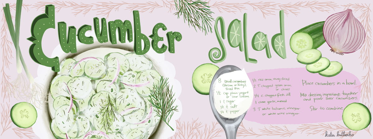 Cucumber Salad by Katia Bulbenko