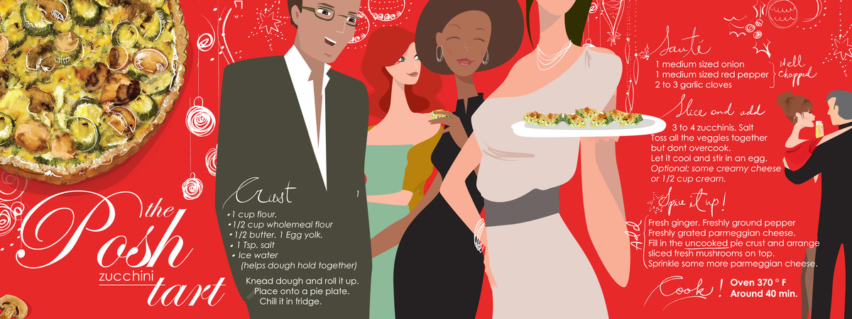 The Posh (zucchini) Tart by Nathalie Beauvois