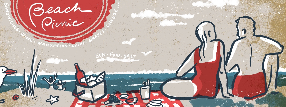 Beach Picnic by Leticia Plate