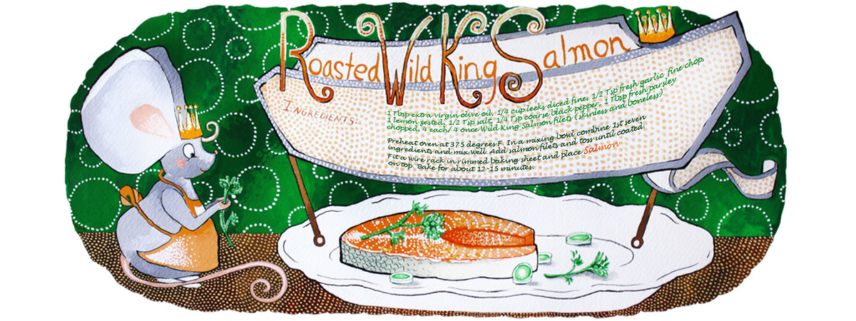 Roasted Wild King Salmon by Nessa Guillet