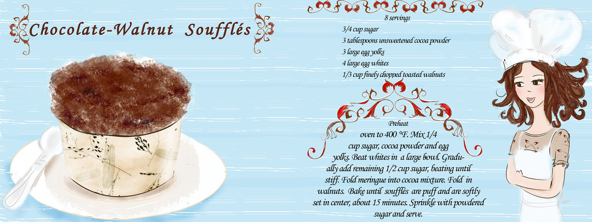 Chocolate-Walnut Souffles by Meltem Sozer Sozer souffle 300