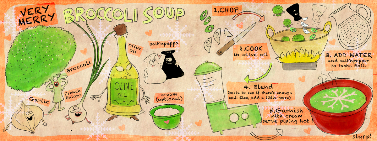Very Merry Broccoli Soup by Priya Kuriyan