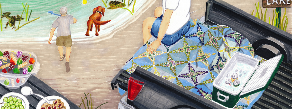 Lakeside Tailgate Picnic by Gina M. Brown