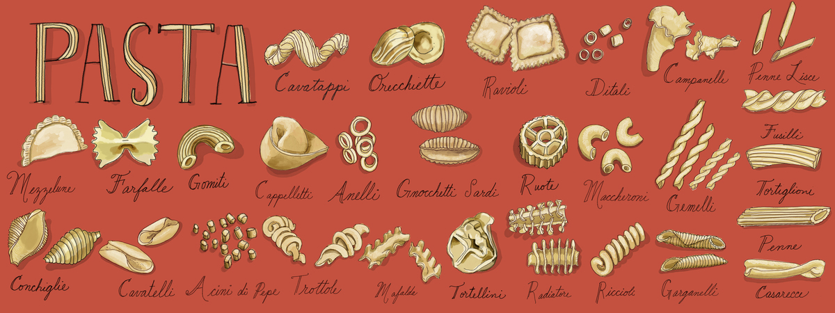 Pasta-Bilities Shapes by Valerie Hamill Illustrations