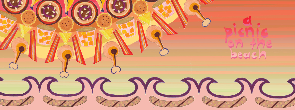 Picnic On Sandra's Beach by Gina M. Brown