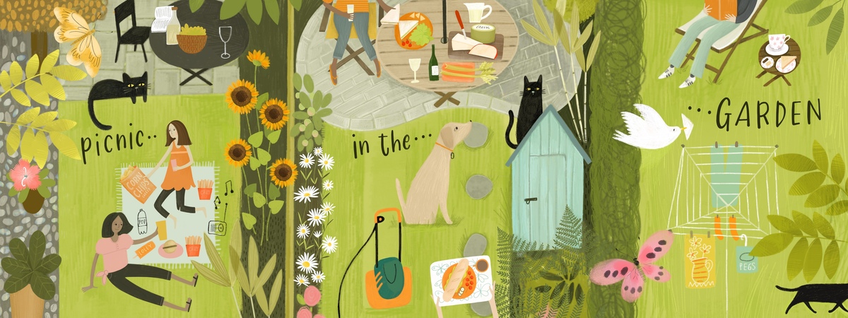 Picnic in the garden by Sam Rudd