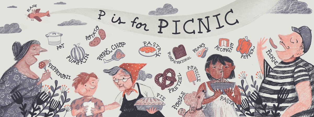 P is for Picnic by Coyote Fire Illustration