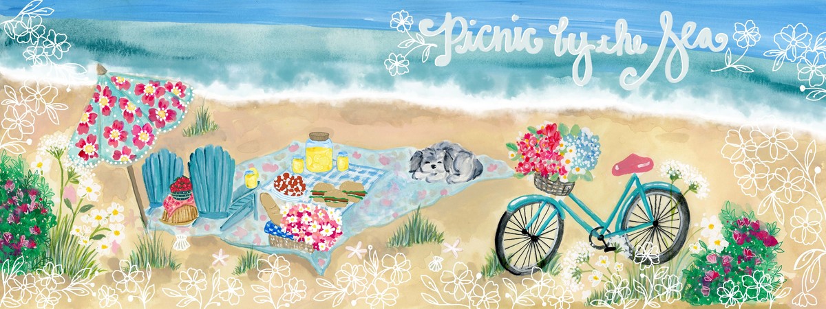 Picnic by the Sea by Janet Nimiroski