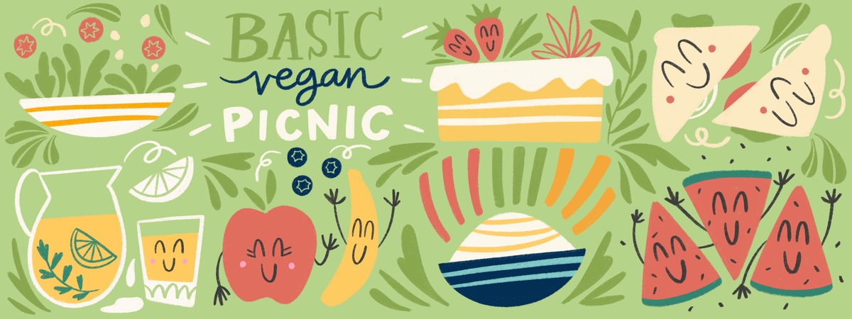 Basic vegan picnic by Natalia González