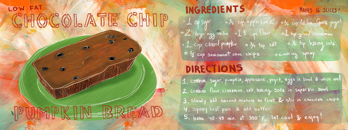 Holiday Chocolate Chip Pumpkin Bread by Lauren May