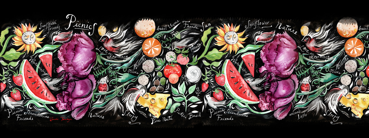Sleepy Picnic Friends by Sandie Turchyn
