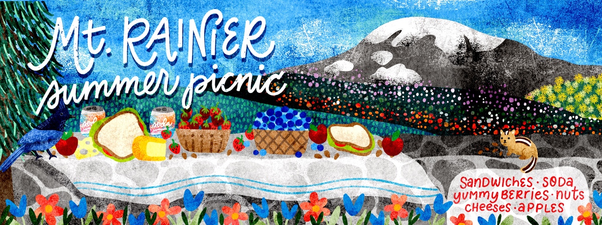 Mt. Rainier Summer Picnic by Noonday Design