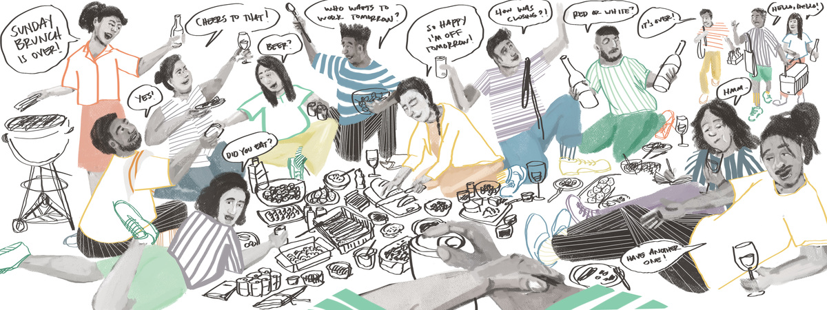 "Sunday Brunch is Over" Picnic by Angelo Dolojan