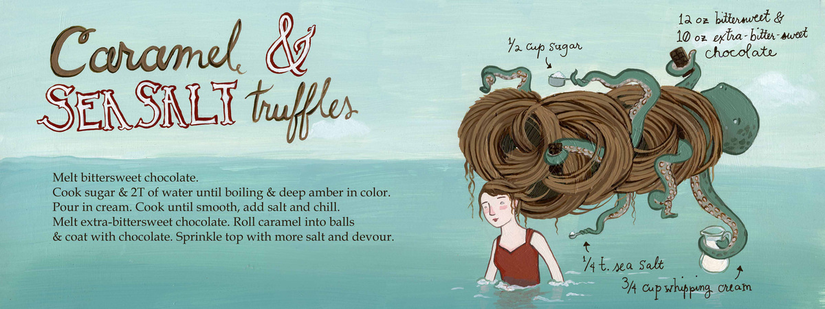 Caramel and Sea Salt Truffles by Katie Gamb