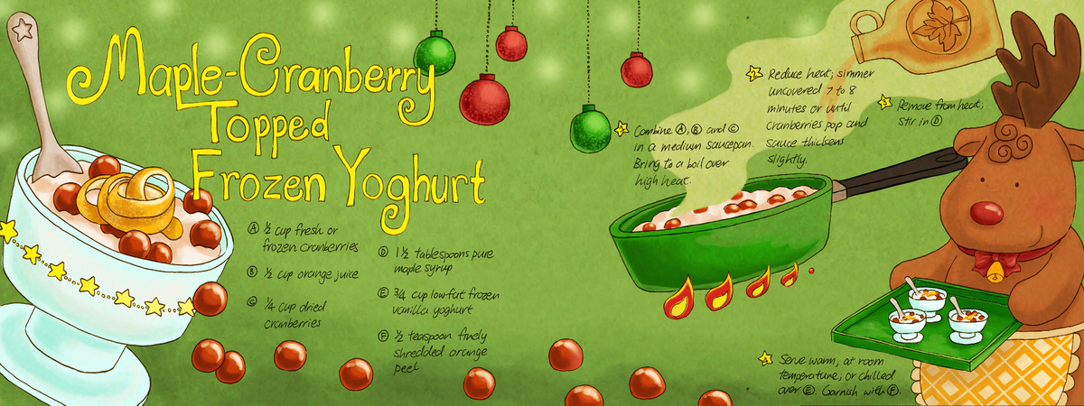 Maple-Cranberry-Topped Frozen Yoghurt by Chia Ringo