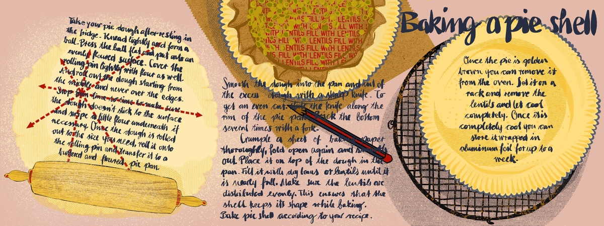 Baking a pie shell by Cornelia Duemling