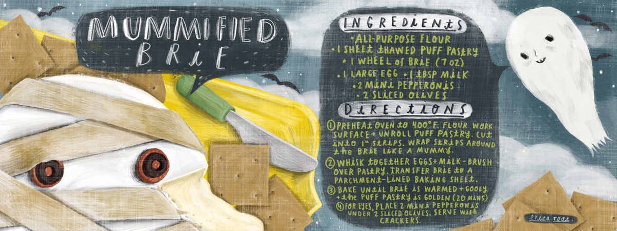 Spooky Mummified Brie by Erica Root