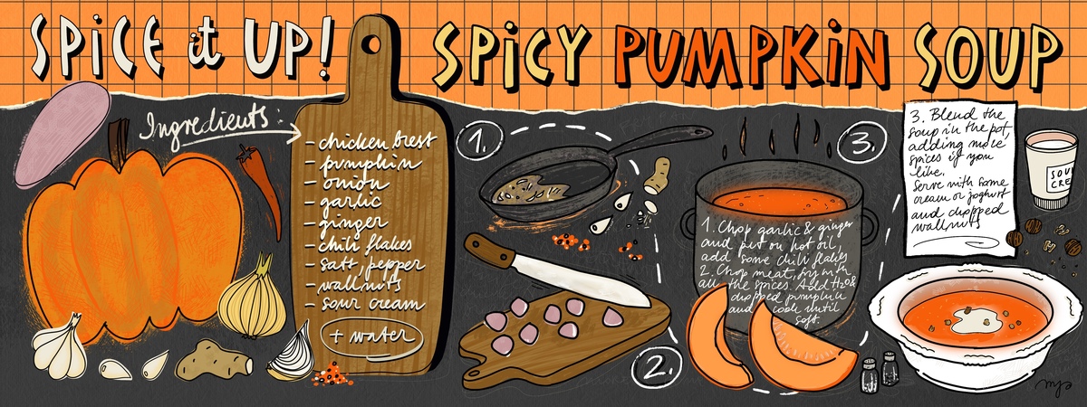 Spicy pumpkin soup by panimoni
