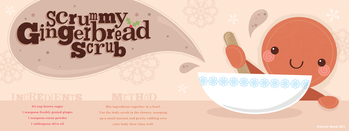 Scrummy Gingerbread Scrub by Sarah Ward Tdac gingerbred scrub