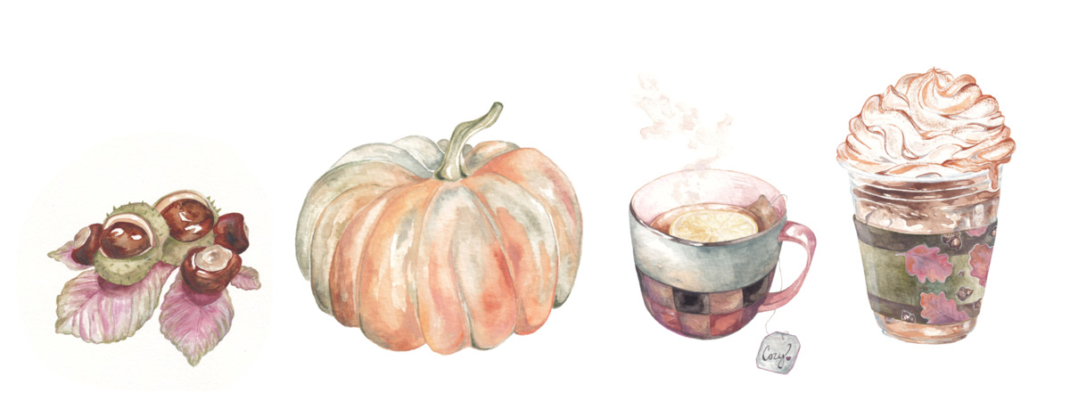 Fall Favorites Line-Up by Harmony Hardin Illustration