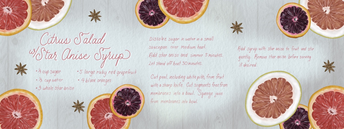 Citrus Salad with Star Anise Syrup by Annie Vanek