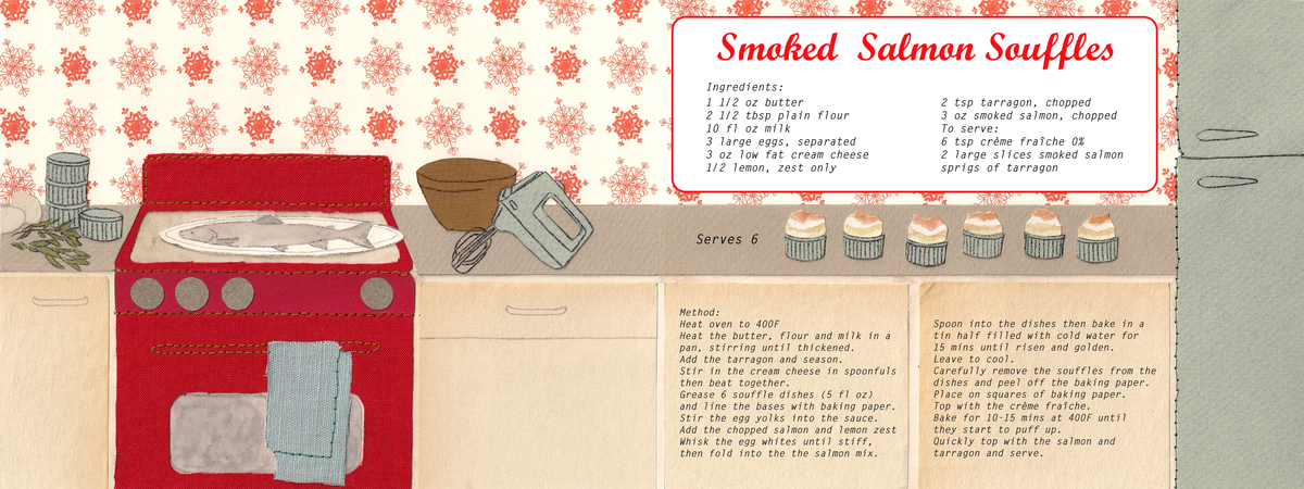 Smoked Salmon Souffles by Jodi Cherry