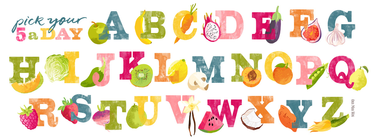 Alphabet 5 a Day Fruit and Veg by Ohn Mar Win