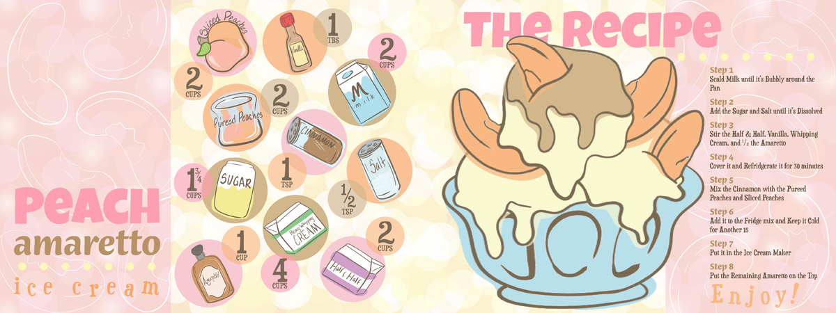 Peach Amaretto Ice Cream by Kayleigh Marie