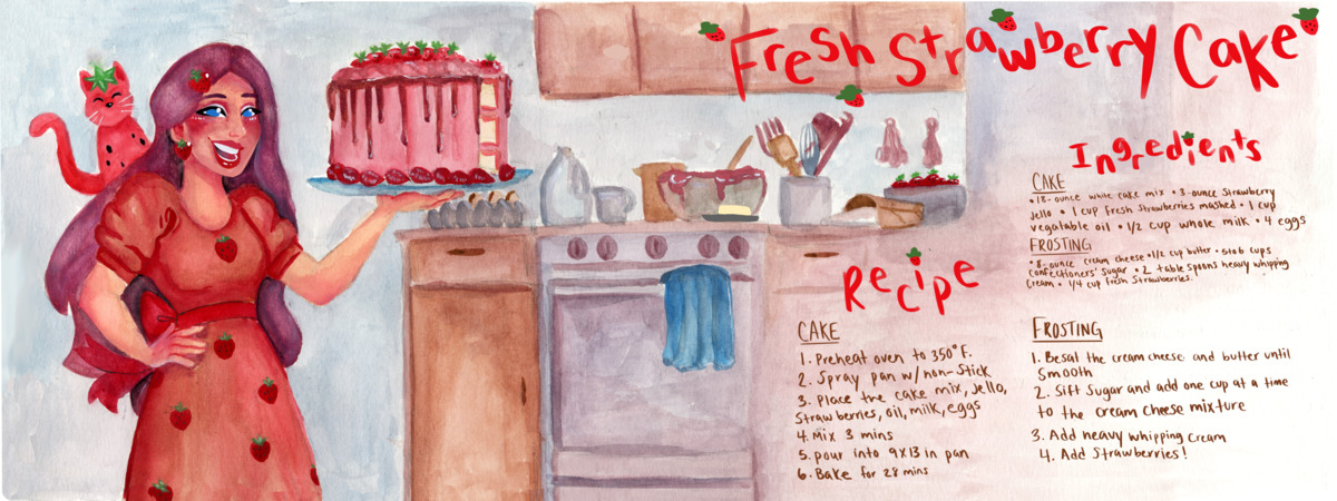 Fresh Strawberry Cake π by Samanthaleee
