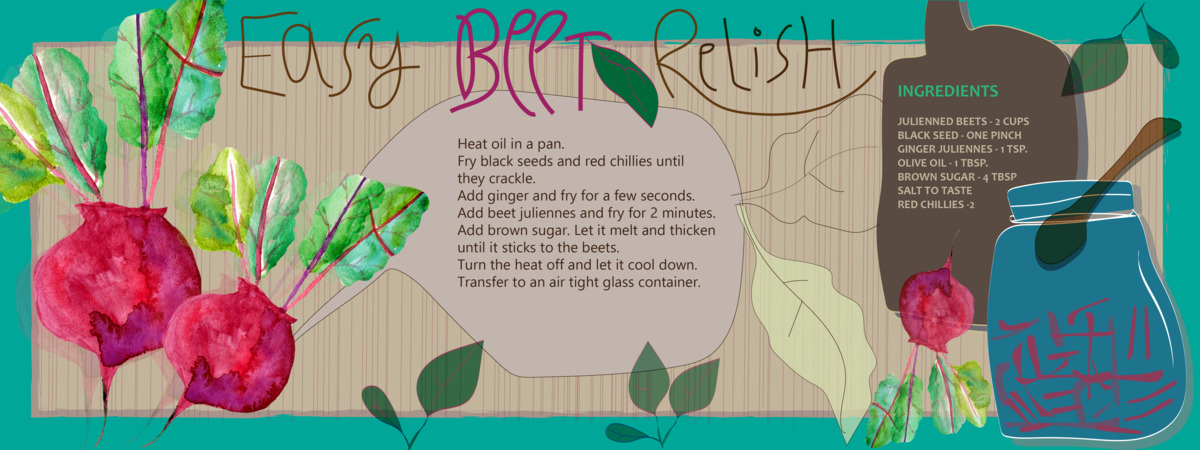 Easy Beets Relish by Ismat Shahid