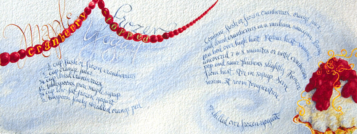 Maple Cranberry-topped Frozen Yogurt by Anne McCracken