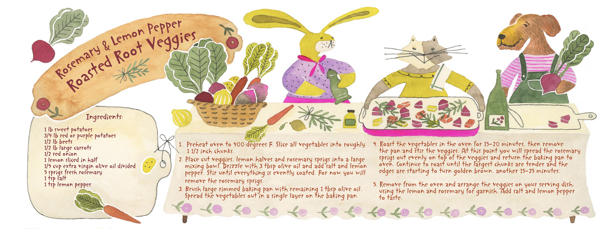 Rosemary & Lemon Pepper Roasted Root Veggie Recipe by Keiko Hayner