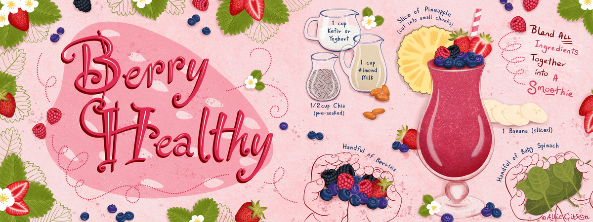Berry Healthy Smoothie by Allie Gibson